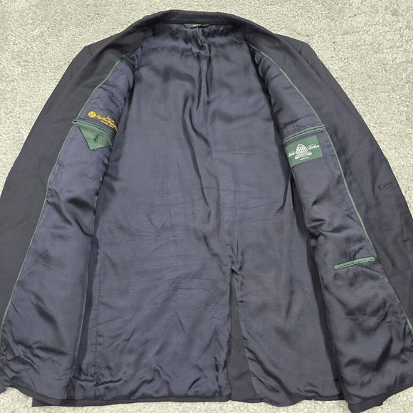 Brooks Brothers Country Club Blazer 46L Blue Loro Piana 120s Gold Buttons Wool‎ - Picture 4 of 16